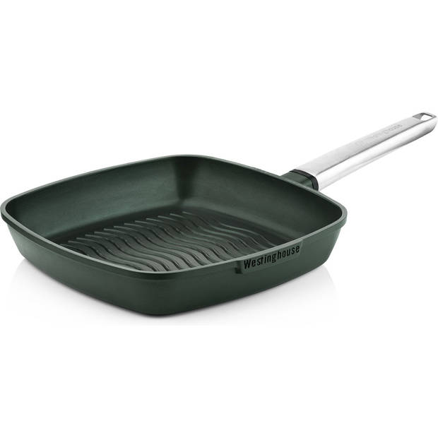 Westinghouse Pannenset Performance (Wokpan + Grillpan) ø 28 cm - Groen - Inductie en alle andere warmtebronnen