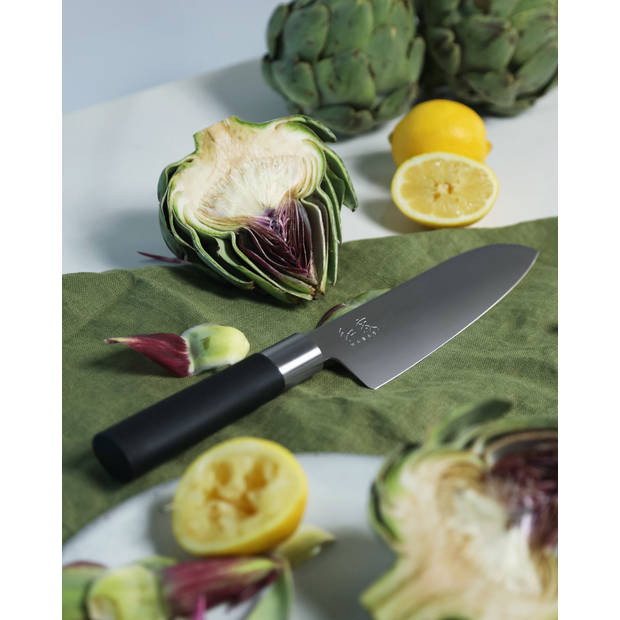 Kai Santoku Wasabi Black 16 cm