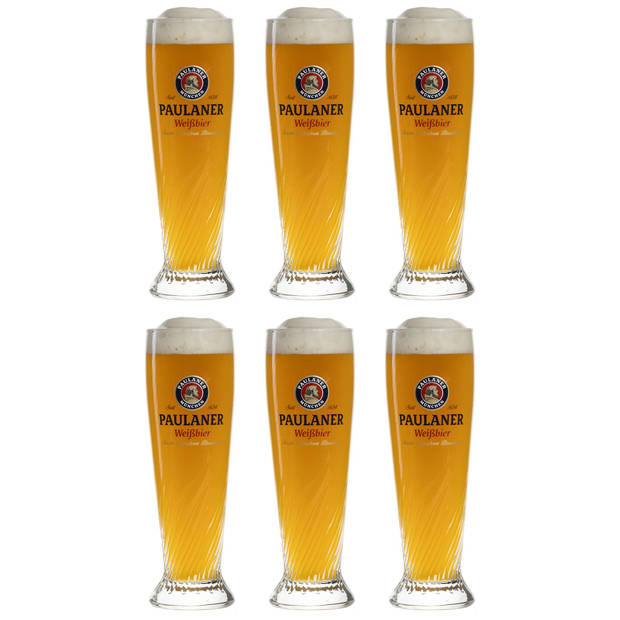 Paulaner Bierglazen Weizen - 300 ml - 6 stuks