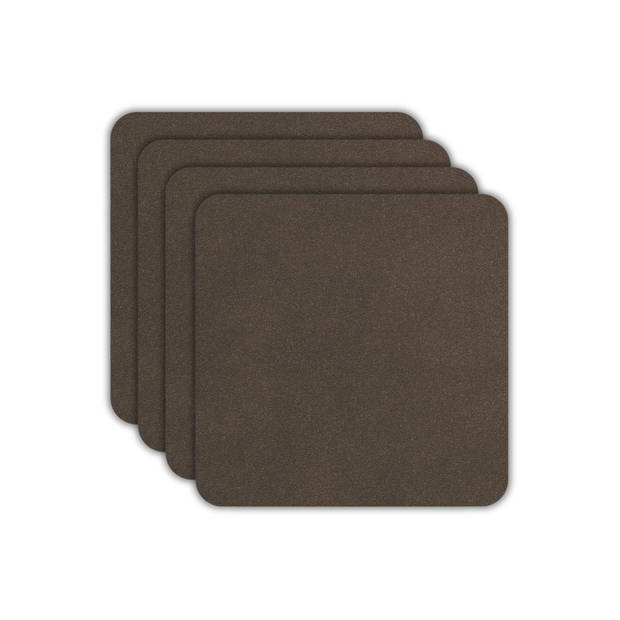 ASA Selection Onderzetters - Soft Leather - Earth - 10 x 10 cm - 4 Stuks
