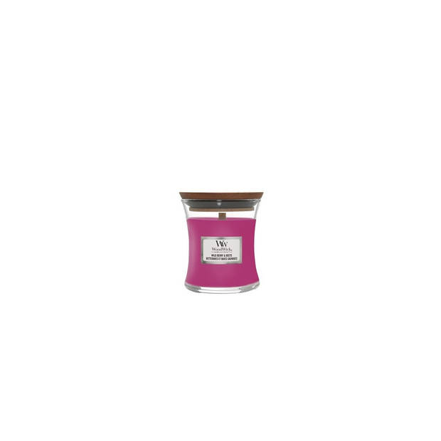 WoodWick Geurkaars Mini Wild Berry & Beets - 8 cm / ø 7 cm