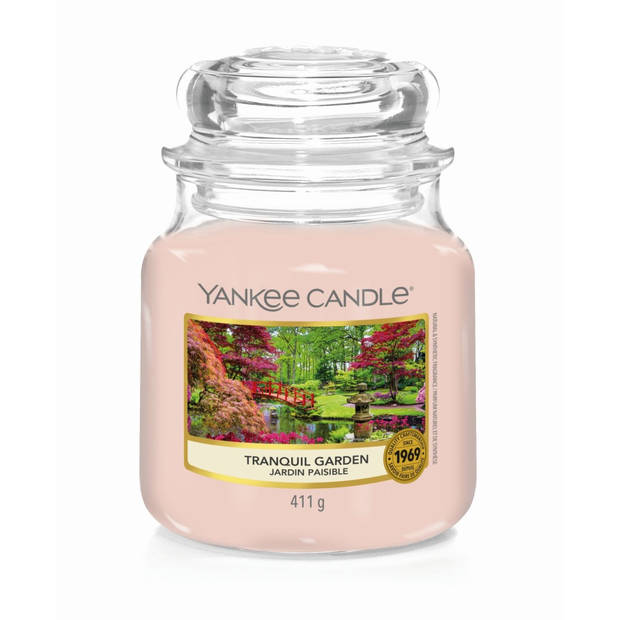 Yankee Candle Geurkaars Medium Tranquil Garden - 13 cm / ø 11 cm