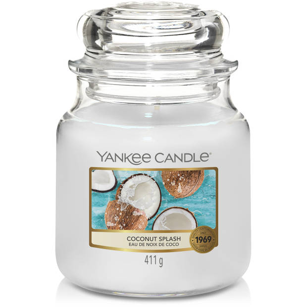 Yankee Candle Geurkaars Medium Coconut Splash - 13 cm / ø 11 cm