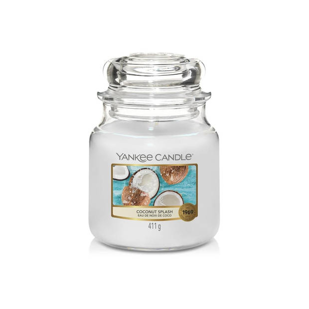 Yankee Candle Geurkaars Medium Coconut Splash - 13 cm / ø 11 cm