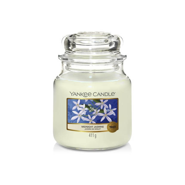 Yankee Candle Geurkaars Medium Midnight Jasmine - 13 cm / ø 11 cm