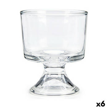 Glas voor ijs en milkshakes Transparant Glas 6 Stuks (290 ml)