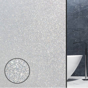 Raamfolie HR++ 70x300cm - Isolerend & Zonwerend - Anti inkijk - Statisch Zelfklevende Plakfolie - Glitter