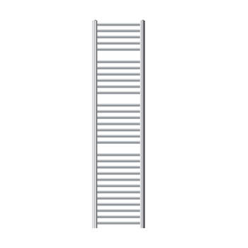 Elektrische badkamerradiator met verwarmingselement 900W 400x1800 mm Chroom gebogen met zijaansluiting & thermostaat