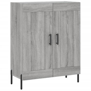 vidaXL Dressoir 69,5x34x90 cm bewerkt hout grijs sonoma eikenkleurig