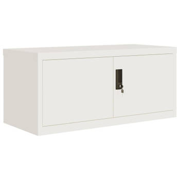 vidaXL Archiefkast 90x40x40 cm staal wit