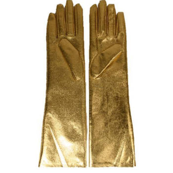 Gala handschoenen goud dames - Verkleedhandschoenen