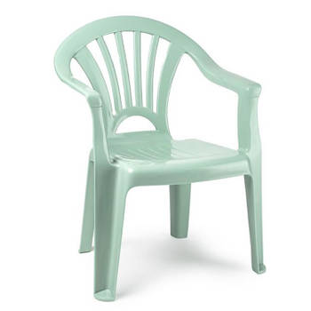 Plasticforte Kinderstoel van kunststof - mintgroen - 35 x 28 x 50 cm - tuin/camping/slaapkamer - Kinderstoelen