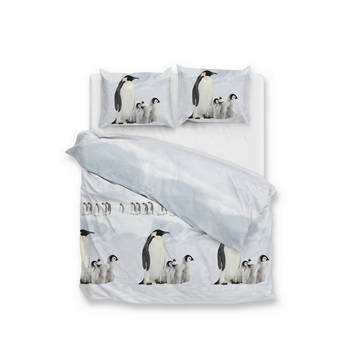 Zo Home Dekbedovertrek Katoen Flanel Pingu - white 260x200/220cm