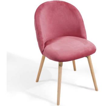 MIADOMODO Eetkamerstoelen, set van 2 stuks, roze