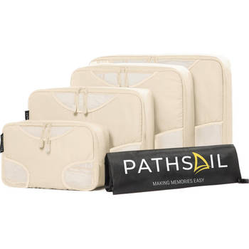 Pathsail® Packing Cubes Set 5-Delig - Bagage Organizers - Koffer organizer set - Inclusief was tas - Dark grey
