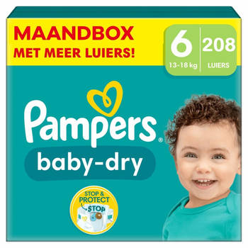 Pampers - Baby Dry - Maat 6 - Maandbox - 208 stuks - 13+KG