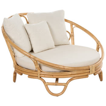 Beliani ROSSANO - Loungefauteuil-Natuurlijk-Rotan