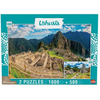 Goliath Ushuaia Collectie - Machu Picchu (Peru) en Tikal (Guatemala) - Puzzels 1000 en 500 stukjes