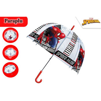 Paraplu kinderen - Spiderman Kinderparaplu - Disney Kinderparaplu Spiderman - kinderparaplu doorzichtig - automatische