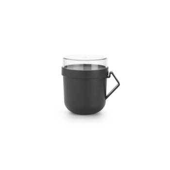 Brabantia Make & Take soepbeker 0,6 liter, kunststof - Dark Grey