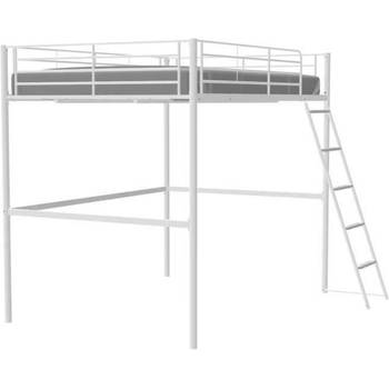 Edibur Mezzanine hoogslaper bed - 140 X 190 cm - wit