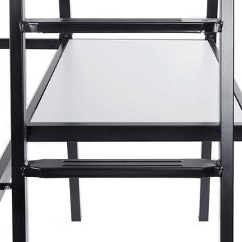 Oxford Hoogslaper met bureau - zwart - 140 x 190 cm - metaal