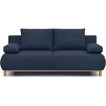 Mika omkeerbare bank - 3 zitplaatsen - donkerblauw - opbergruimte - 192 x 84 x 93 cm