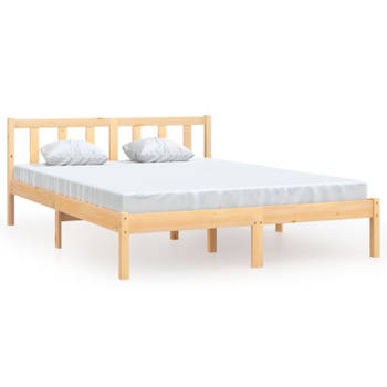 vidaXL Bedframe massief grenenhout 150x200 cm