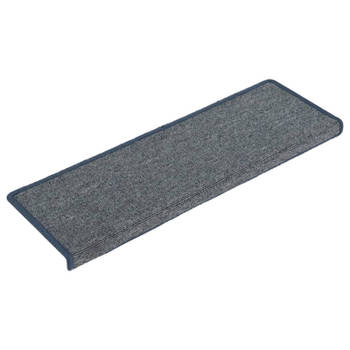 vidaXL Trapmatten 15 st 65x21x4 cm paars en blauw