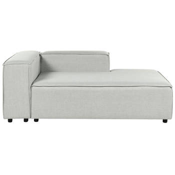 Beliani APRICA - Chaise longue-Grijs-Linnen