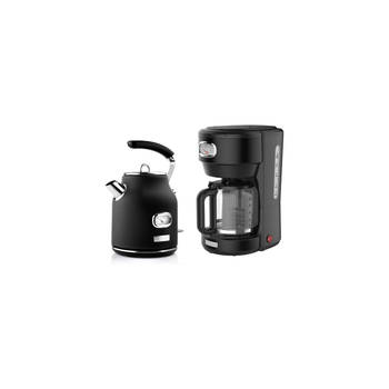Westinghouse Retro Waterkoker + Filter-koffiezetapparaat - Koffiefilter - Zwart