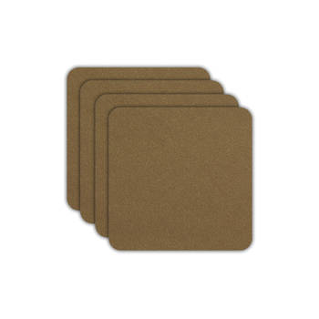 ASA Selection Onderzetters - Soft Leather - Cork - 10 x 10 cm - 4 Stuks