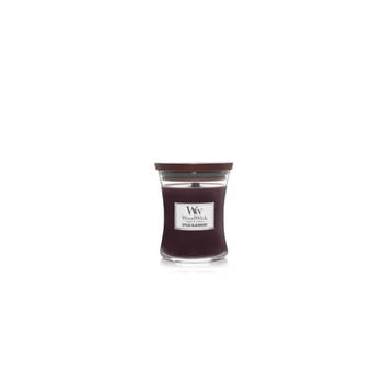 WoodWick Geurkaars Small Spiced Blackberry - 8 cm / ø 7 cm