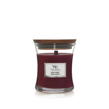 WoodWick Geurkaars Mini Black Cherry - 8 cm / ø 7 cm