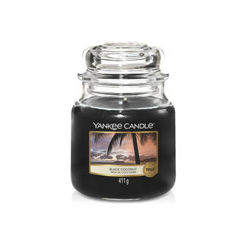 Yankee Candle Geurkaars Medium Black Coconut - 13 cm / ø 11 cm