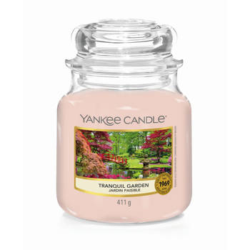 Yankee Candle Geurkaars Medium Tranquil Garden - 13 cm / ø 11 cm