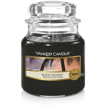 Yankee Candle Geurkaars Small Black Coconut - 9 cm / ø 6 cm