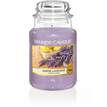 Yankee Candle Geurkaars Large Lemon Lavender - 17 cm / ø 11 cm