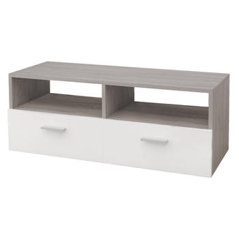 ML-Design TV lowboard wit/grijs, 95x36x35 cm, gemaakt van MDF spaanplaat