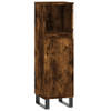 The Living Store Badkaast Gerookt Eiken - 30 x 30 x 100 cm - Duurzaam materiaal