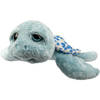 Suki Gifts pluche zeeschildpad Jules knuffeldier - cute eyes - blauw - 24 cm - Knuffel zeedieren