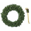 Groene kerstkransen/dennenkransen 50 cm kerstversiering met gouden hanger - Kerstkransen
