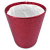 Gerimport Plantenmand - glitter rood - bloempot - 15 x 14 cm - Kerststukje - Plantenpotten