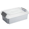 Sunware opslagbox kunststof 30 liter grijs 59 x 39 x 17 cm met extra hoge deksel - Opbergbox