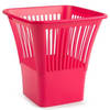 Plasticforte Afvalbak/vuilnisbak/kantoor prullenbak - plastic - fuchsia roze - 30 cm - Prullenmanden