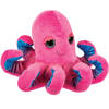 Suki Gifts pluche inktvis/octopus knuffeldier - cute eyes - roze - 15 cm - Knuffel zeedieren