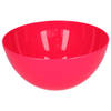 Plasticforte Serveerschaal/saladeschaal - D28 x H14 cm - kunststof - fuchsia roze - Serveerschalen