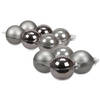 20x stuks glazen kerstballen titanium grijs 8 en 10 cm mat/glans - Kerstbal