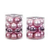 32x stuks glazen kerstballen roze 6 en 8 cm glans en mat - Kerstbal