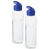 Benza Drinkfles - Waterfles Tritan 650 ml - 2 stuks - Blauw